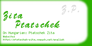 zita ptatschek business card